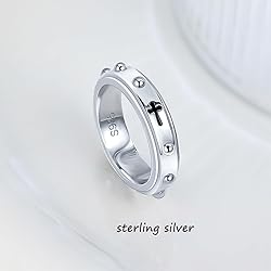 LYTTMAB 6MM Sterling S925 Silver Rosary Spinner