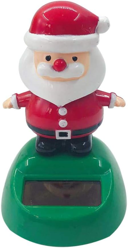 GXOK Solar Powered Swinging Decoration for Car Windowsill Christmas Decoration, Dancing Swinging Toy for Car Christmas Decoration