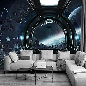 Wall Murals for Bedroom Modern Steel Feature Removable Wallpaper Peel and Stick Wall Stickers - 66x96 inches