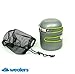 Wealers Compact Foldeble Outdoor Camping Hiking Cookware Backpacking Cooking Picnic Bowl Pot Pan Set with Mesh Bag (Green, 2 piece Set)thumb 4