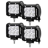 Auxbeam 4 Pcs 4" LED Light Bar 18W LED Pods 1800LM