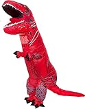 Splurge Worthy Toys and Games Inflatable Dinosaur Costume - Adult Giant Jurassic T-Rex Blow up Halloween Costume by (Red)