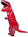 Inflatable Dinosaur Costume - Adult Giant Jurassic T-Rex Blow Up Halloween Costume By Splurge Worthy Toys And Games (Red)