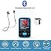 AGPTEK 16GB Clip MP3 Player with Bluetooth 4.0, Wearable Portable Music Player with Sweatproof Silicone Case and Sport Armband Expandable Up to 128GB, Blue, G15