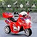 Costzon Ride On Motorcycle, 6V Battery Powered 3 Wheels Electric Bicycle, Ride On Vehicle with Music, Horn, Headlights (Red)