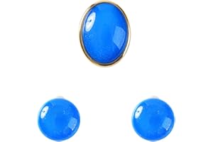FANCHEER Princess Costume Accessories with Blue Clip on Earrings Brooch Pin for Women Costume Accessories Halloween Cosplay