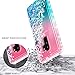 Galaxy S9 Case with Screen Protector (Full Coverage) for Girls Women, NageBee Glitter Liquid Sparkle Bling Floating Waterfall Quicksand Diamond Shockproof Cute Case for Samsung Galaxy S9 -Pink/Aqua