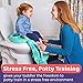 Potty Training Seat Unisex Toddler Toilet - Foldable Adjustable Ladder Non-Slip Step w/Safety Handles - Fits Toilets 14-16.1” High. Bonuses: Soft Cushion Seat - Potty Training Chart - Age 2-8 - Green