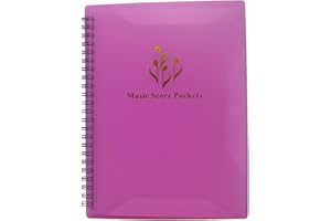 KINGPOINT Music Sheet File Paper Storage Folder Creative Change Spectrum Folder A4 Letter Size Double Side Sheet Music Folder File for Holding Sheet Music and Files Etc (Pink)