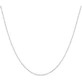 KEZEF 925 Sterling Silver 1mm Cable Chain Necklace for Women & Men 16-36 Inches, Tarnish-Resistant, Hypoallergenic, Made in Italy