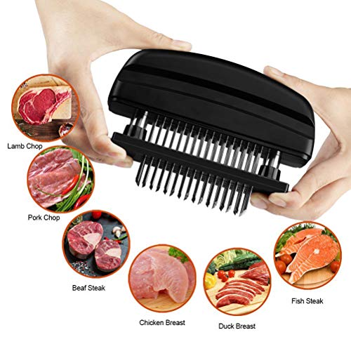 Meat Tenderizer, 48 Stainless Steel Ultra Sharp Needle Blades Tenderizer Tool Needle, Meat Cooking Tools for Tenderizing Beef, Pork, Steaks, Lamb and BBQ