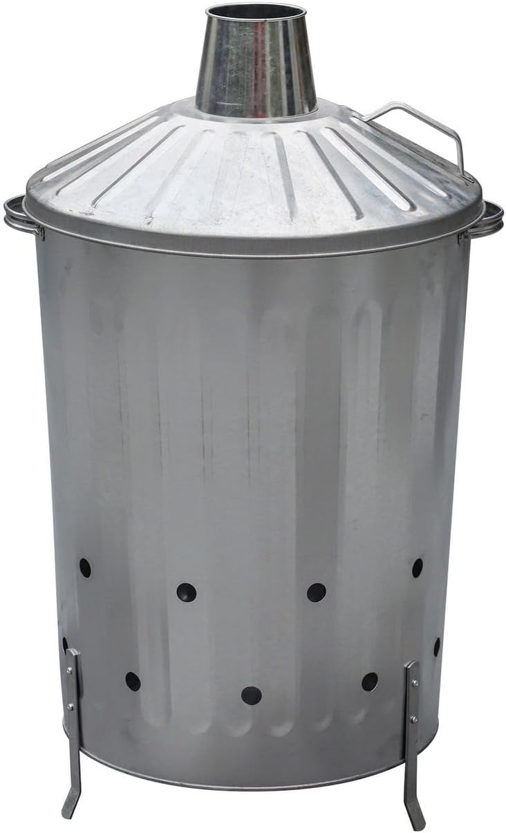 Simpa Garden Fire Bin Incinerator 90 Litre Galvanised Small Medium Large