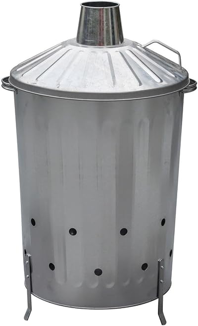 Simpa Garden Fire Bin Incinerator 90 Litre Galvanised Small Medium Large