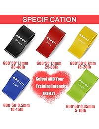 CHUNGHOP Exercise Fitness Resistance Bands Perfect for Fitness, Yoga,Crossfit, Stretching, Strength Training etc, with Instruction, Carry Bag, Resistance Loop Exercise & Workout Bands Set of 5