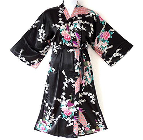 838 - Queen Size Peacock Japanese Women Kimono Sleep Robe