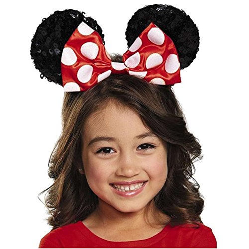 Disguise Costumes Red Minnie Sequin Ears, Girls