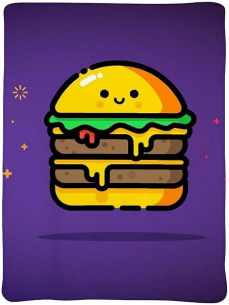 Amazon ブランケット ひざ掛け 可愛い ハンバーグ 毛布 シングル 人気 おしゃれ フランネル タオルケット 夏掛け 肌掛け リバーシブル オールシーズン プレミアムマイクロファイバー 軽い 暖かい 柔らかい 肌触りにやさしい 30x40cm 40 50cm 60 80cm ブランケット 毛布