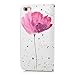 iPhone SE Case,iPhone 5S Case,iPhone 5 Case - Mavis's Diary 3D Handmade Wallet PU Leather with Bling Sparkly Diamonds Elegant Pink Flower with Butterfly Magnetic Clip Card Holders Soft TPU Inner Cover