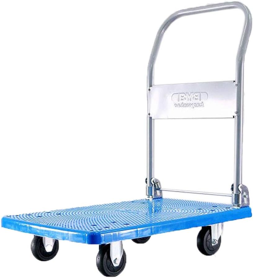 FoldingPlatform Hand Truck Trolley Platform Trucks, Hand Trolley Folding Truck Cart Heavy Duty Flat Bed Transport Warehouse Office Garden Garage Workshop (Size : B)