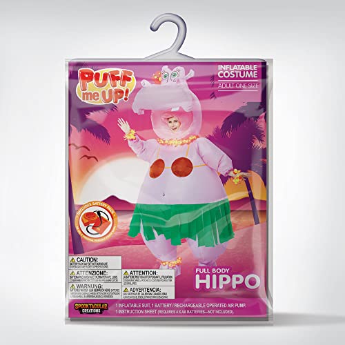 Spooktacular Creations Hippo Inflatable Costume for Adult, Funny Air