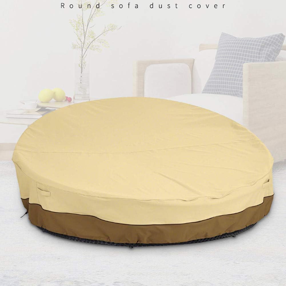 Garden Rattan Day Bed Cover Waterproof Patio Daybed Cover Round Outdoor