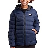 Reebok Boys Winter Coat - Lightweight Insulated Puffer Jacket - Wind & Water Resistant Quilted Hooded Winter Jacket for Boys