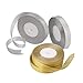 Feyarl Glitter Metallic Ribbon - 5/8-inch Wide Sparkly Fabric Gift & Wedding Ribbon for Crafting, Sewing, Hair Bows, Floral Projects & Parties (Gold & Silver)