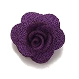 Sunny Home Men's Lapel Flower Handmade Boutonniere Pin for Suit (Purple)