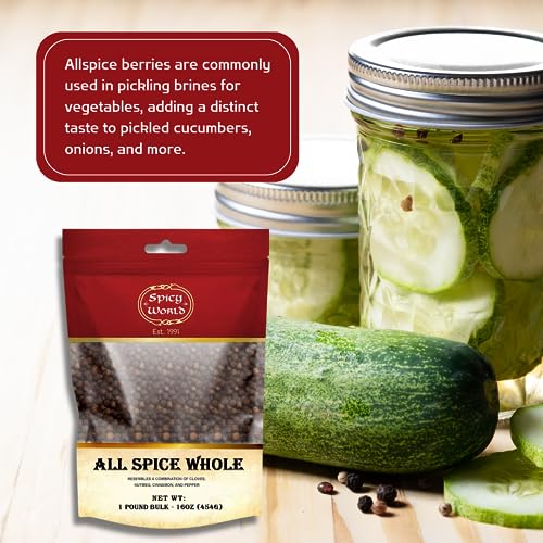 Spicy World Whole Allspice Berries 1 LB Resealable Bag All Spice