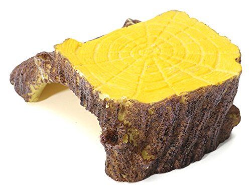Zeroyoyo Resin Wood Tree Stump Aquarium Decor Reptile Habitat Hideouts Cave Turtles Basking Platform Ramp