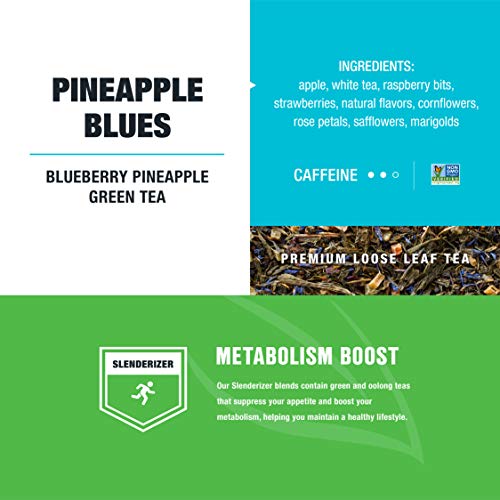 Tiesta Tea | Pineapple Blues, Loose Leaf Blueberry Pineapple Green Tea | All Natural, Medium Caffein - //medicalbooks.filipinodoctors.org