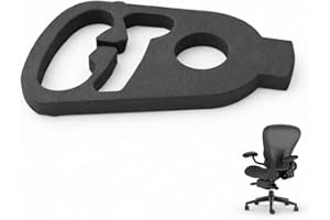 Pivoting Arm Index Replacement for Herman Miller Aeron Chair, Black, Nylon