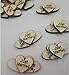 50pcs Just Married Wooden Heart Rustic Wedding Table Scatter Decoration Crafts