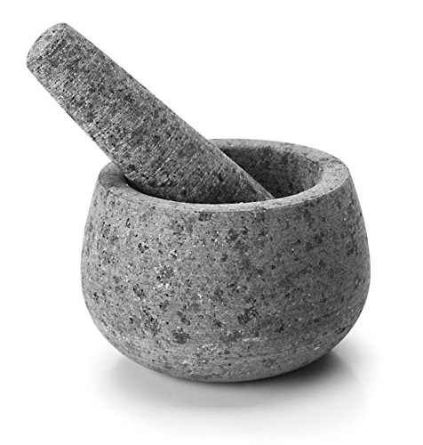 LACOR60517 Granite Mortar And Pestle, 12 x 8 cm, Grey