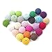 50pc Wooden Crochet Covered Beads Colour Mix Ball 16mm for DIY Mini Crochet Bead