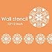 BAISDY 4Pcs 12x12 Inch Large Reusable Stencil Wall Stencil for Painting on Floor Furniture Wood Tile Fabric