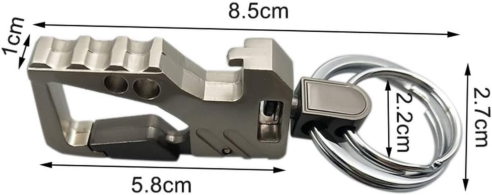 nuosen 2 Pcs Keychain, Car Key Chain Metal Keyring Bottle Opener Keychain for Men, Multicolour, 1 x 8.5 x 2.2 cm - Image 5
