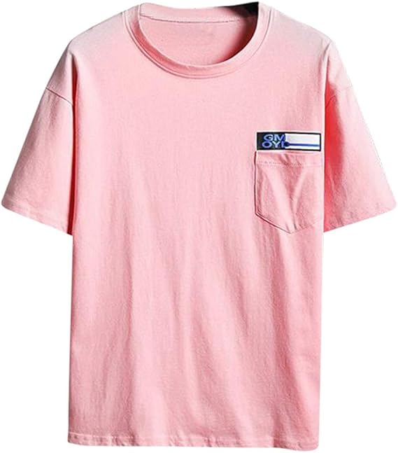 Amazon メンズ 半袖 Hodarey メンズ Oネック無地 字母柄 ゆったり Tシャツカジュアル ブラウス 日韓風 Tシャツ ファッション 夏季対応 若者 気質 流行 半袖 メンズ 服 おしゃれ トップス大きいサイズ シャツ 男性 通勤 普段着 デート 彼氏 腕時計