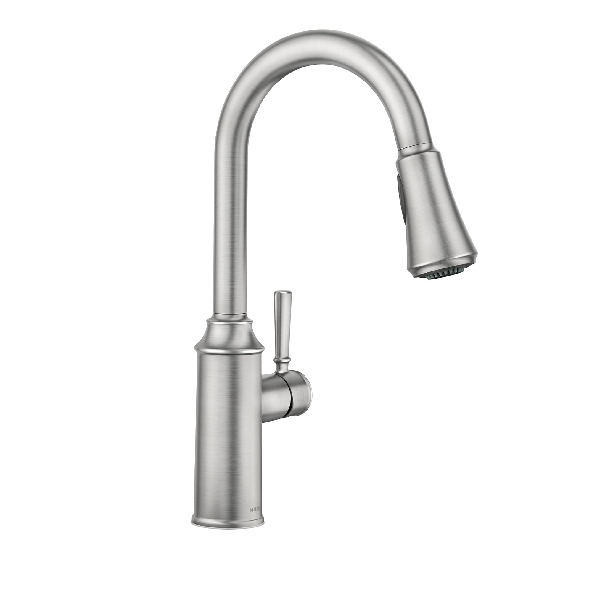 Moen 87801SRS Conneaut One Handle Pulldown Kitchen Sink Faucet with Reflex Docking and Power Clean, Spot Resist Stainless Image Moen 87801SRS Conneaut One Handle Pulldown Kitchen Sink Faucet with Reflex Docking and Power Clean, Spot Resist Stainless Image