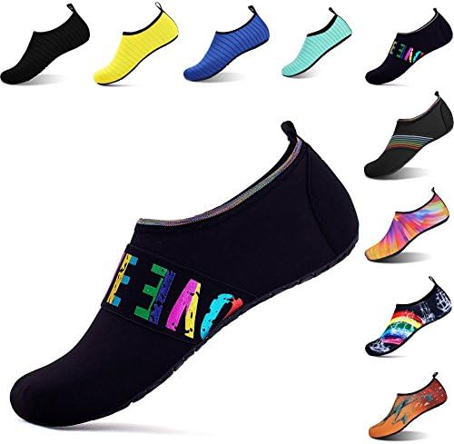 OOLIVUPF Water Sports Shoes Barefoot Beach Pool Shoes Quick Dry Aqua Yoga Socks for Men Women Love 38/39