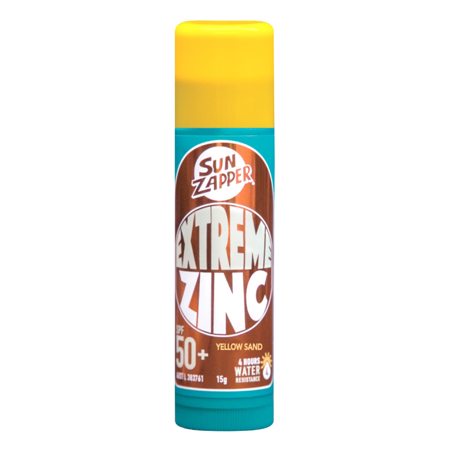 Sun Zapper Zinc Stick - Yellow Colour Sunblock Stick SPF 50+ Zinc Oxide Face Mineral Sun Cream Made in Australia — image 1
