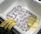 mDesign Pebbles Kitchen Sink Protector Mat, Graphite