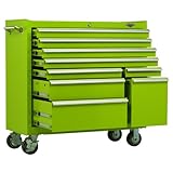 Viper Tool Storage LB4109R 41-Inch 9-Drawer 18G Steel Rolling Tool Cabinet, Lime Green