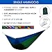 Yes4All Single Lightweight Camping Hammock with Carry Bag – Nylon Parachute Hammock / Lightweight Portable Hammock for Camping, Hiking (Green/Blue)
