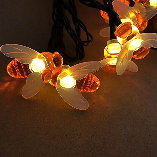 COSOON Solar Powered Indoor/ Outdoor String Lights for Christmas, Indoor, Outdoor, Party Decor (Bee Lights)