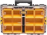 DEWALT DS100 TOUGHSYSTEM 2.0 Toolbox Yellow Clear Lid 10 Deep Cups view 2