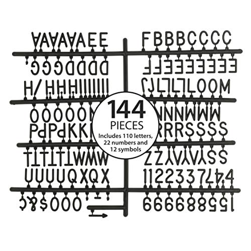 MELANNCO Customizable Letter Board with 8-Opening Photo Collage, 19-Inch-by-17-Inch, Black