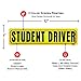 Set of 3 Student Driver Magnet Highly Reflective New Driver Vehicle Bumper Magnet Car Signs Magnetic Sticker Large Bold Visible Text (12 inches Please be Patient)