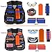 Fstop Labs 2 Pack Mega Set Kids Tactical Jacket Vest Kit for Nerf N-Strike Gun Wars (Camouflage)