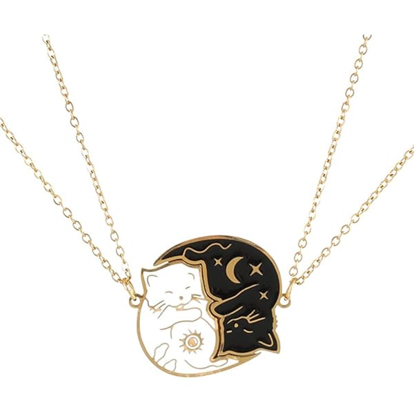 Amazon.com: Kumshunie Stainless Steel Panda BFF Necklace for 2